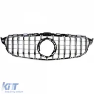 Sport grille black gloss chrome for Mercedes C-Class W205 S205 18-21-image-6326529