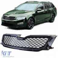 Sport grille black gloss fits Skoda Octavia 5E pre-facelift 12-17 - ODGS6030191