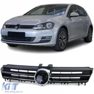 image-2-Sport grille black gloss with chrome trim for VW Golf 7 including GTI 12-17