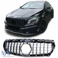 image-77-Sport grille chrome black gloss for Mercedes CLA C117 pre-facelift 13-16