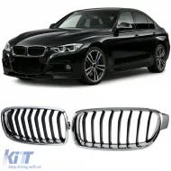 image-76-Sport grille front grill black chrome fits for 3 Series BMW F30 F31 2011-2019