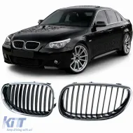 image-70-Sport grille front grill black chrome fits for 5 Series BMW E60 E61 2003-2010