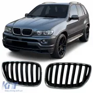 image-47-Sport grille front grill black chrome fits for BMW X5 E53 1999-2003
