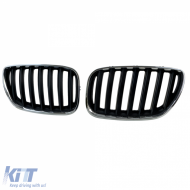Sport grille front grill black chrome fits for BMW X5 E53 1999-2003-image-6210464