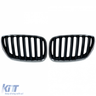 Sport grille front grill black chrome fits for BMW X5 E53 1999-2003-image-6210465