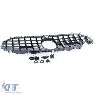 Sport grille front grill gloss black for Mercedes CLS C257 2018-2023-image-6257421