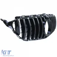 Sport grille glossy black fits for Mercedes C-Class W205 S205 2014-2018-image-6326121