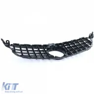Sport grille glossy black fits for Mercedes C-Class W205 S205 2014-2018-image-6326124