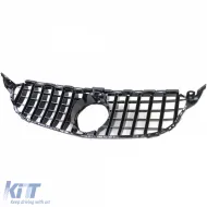 Sport grille glossy black fits for Mercedes C-Class W205 S205 2014-2018-image-6326125