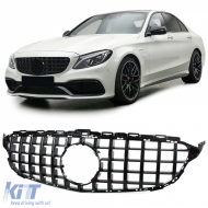 Sport grille glossy black fits Mercedes C-Class W205 S205 2014-2018 - ODGM6025177