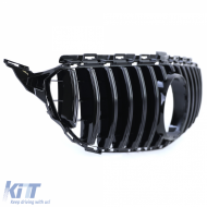Sport grille glossy black fits Mercedes C-Class W205 S205 2014-2018-image-6257184