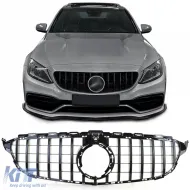 image-57-Sport grille glossy black for Mercedes C-Class W205 S205 2018-2021