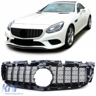 Sport grille glossy black suitable for Mercedes SLC R172 Facelift 2016-2021 - ODGM6015271