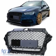 image-46-Sport grille honeycomb grille black gloss for Audi A3 8V 12-16