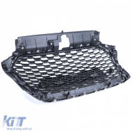 Sport grille honeycomb grille black gloss silver for Audi A3 8V 16-20 without ACC-image-6257554