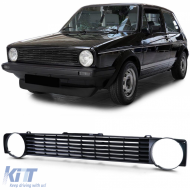 Sport grille without emblem black for VW Golf 1 + Cabrio + Caddy - ODGV6015273