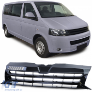 Sport grille without emblem gloss black suitable for VW Bus T5 Facelift 09-15 - ODGV6014163
