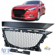 image-18-Sport grille without emblem in honeycomb design black for Mazda 3 BM 2013-2017