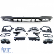 Sport Heck Diffusor mit schwarzen Endrohren für Mercedes A Klasse V177 19-25-image-6259223
