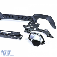 Sport Heckdiffusor glänzend + Endrohre 340 Look geeignet für BMW 3er G20 G21 320 330-image-6198845