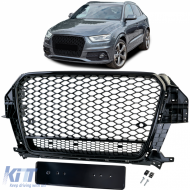 Sport honeycomb grille black gloss for Audi Q3 8U pre-facelift 11-15 - ODGA6015064