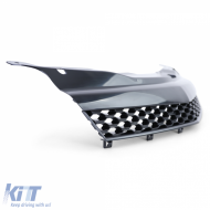 Sport honeycomb grille without emblem black for Opel Astra H GTC TwinTop 05-10-image-6209242