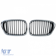 Sport hűtőrács első hűtőrács fekete króm BMW 5-ös E39 1995-2003-image-6211129