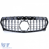 Sport hűtőrács fekete króm Mercedes CLA C117 W117 16-19 facelift-image-6197381