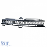 Sport hűtőrács fényes fekete króm embléma nélkül VW Golf 6 GTI + R modellekhez is-image-6278089