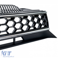 Sport hűtőrács fényes fekete króm embléma nélkül VW Golf 6 GTI + R modellekhez is-image-6278094