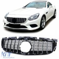 image-2-Sport hűtőrács fényes fekete króm Mercedes SLC R172 facelift 2016-2021