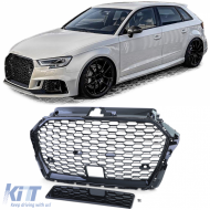image-58-Sport hűtőrács méhsejt mintás fényes fekete Audi A3 8V 16-20 ACC-vel