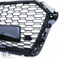 Sport hűtőrács méhsejt mintás fényes fekete Audi A3 8V 16-20 ACC nélkül-image-6204039
