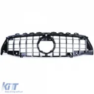 Sport Kühlergrill chrom schwarz glänzend geeignet für Mercedes CLA C118 X118 ab 19-image-6198806