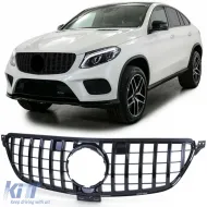 image-68-Sport Kühlergrill Frontgrill schwarz glänzend, geeignet für Mercedes GLE Coupe C292 ab 15