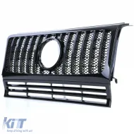 Sport Kühlergrill glänzend schwarz geeignet für Mercedes G-Class W463 1990-2018-image-6198586