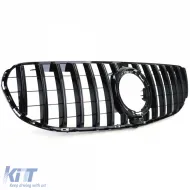 Sport Kühlergrill in glänzendem Schwarz, geeignet für Mercedes GLC X253 C253 ohne Sportpaket 19-22-image-6198348