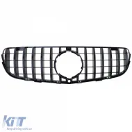 Sport Kühlergrill in Schwarz Hochglanz, geeignet für Mercedes GLC X253 Coupe C253 15-19-image-6203837