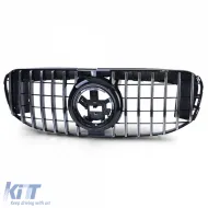 Sport Kühlergrill Schwarz Glanz Chrom geeignet für Mercedes GLS X167 ab 2019-image-6259233