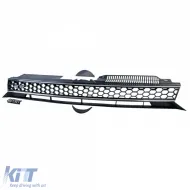Sport Kühlergrill Schwarz Glanz Chrom ohne Emblem geeignet für VW Golf 6 auch GTI + R-image-6278089