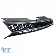 Sport Kühlergrill Schwarz Glanz Chrom ohne Emblem geeignet für VW Golf 6 auch GTI + R-image-6278092