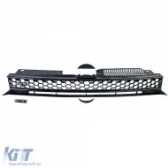 Sport Kühlergrill Schwarz Glanz ohne Emblem geeignet für VW Golf 6 auch GTI + R-image-6278074