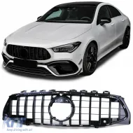 image-1-Sport Kühlergrill schwarz glänzend geeignet für Mercedes CLA C118 X118 2019-2022