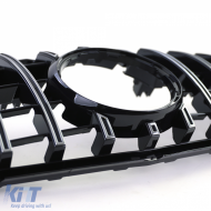 Sport Kühlergrill schwarz glänzend mit Chrom geeignet für Mercedes GLK X204 08-12 Pre-Facelift-image-6257255