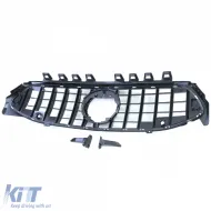 Sport Kühlergrill schwarz glänzend mit Chrom geeignet für Mercedes CLA X118 ab 19-image-6257614