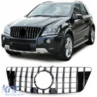 image-78-Sport radiator grille black gloss chrome for Mercedes M-Class ML W164 08-11