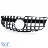 Sport radiator grille black gloss chrome for Mercedes GLK X204 08-12 pre-facelift-image-6257251