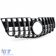 Sport radiator grille black gloss chrome for Mercedes GLK X204 08-12 pre-facelift-image-6257252