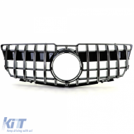 Sport radiator grille black gloss chrome for Mercedes GLK X204 08-12 pre-facelift-image-6257253