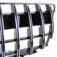 Sport radiator grille black gloss chrome for Mercedes GLK X204 08-12 pre-facelift-image-6257254